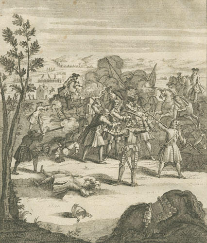 Imaginary View Of The Battle, 18th Century Engraving (WSL SV IX 23)